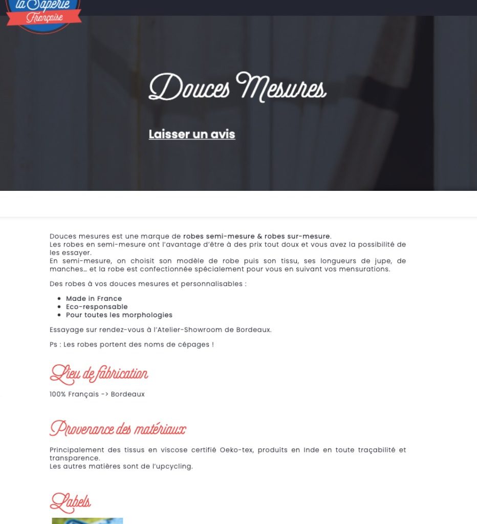 Article Saperie Française