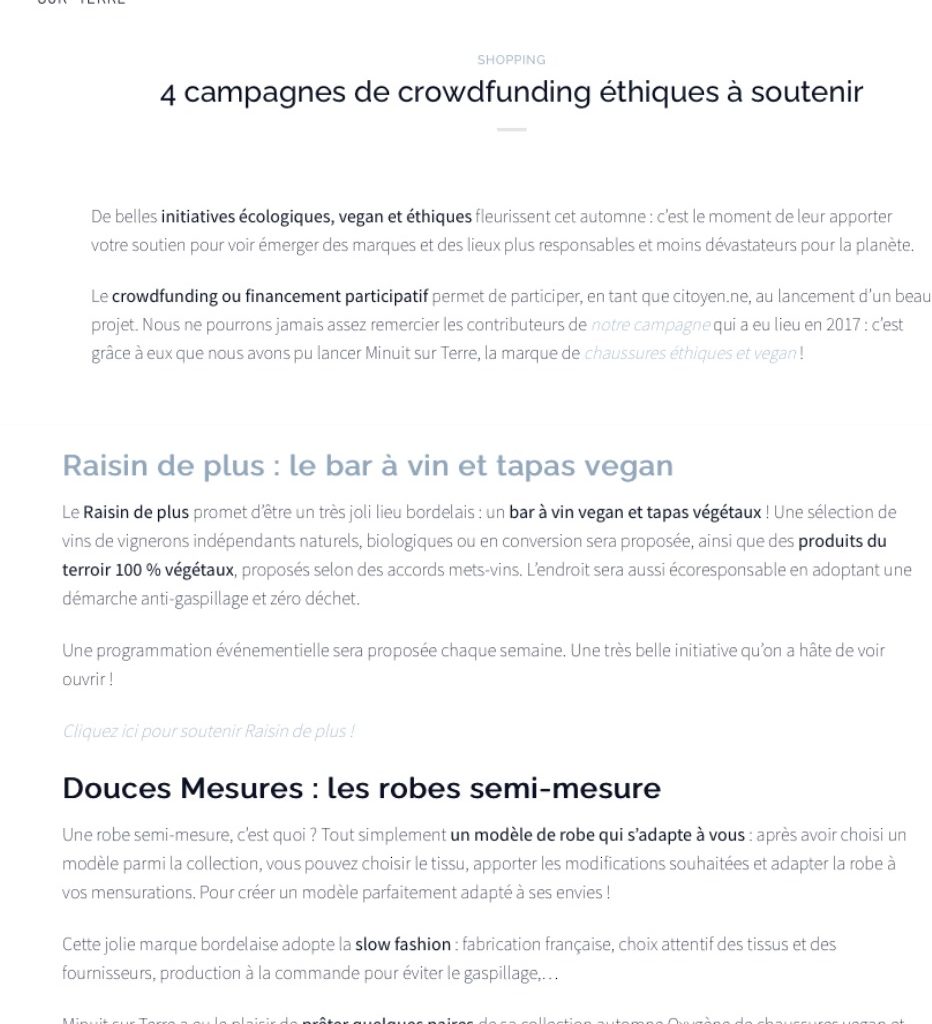 Article Minuit sur Terre